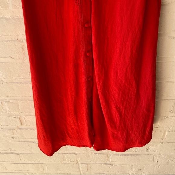 Tuckernuck || Pomander Place Dutton A-Lind Mini Shirt Dress Poppy Red XS - Picture 4 of 9